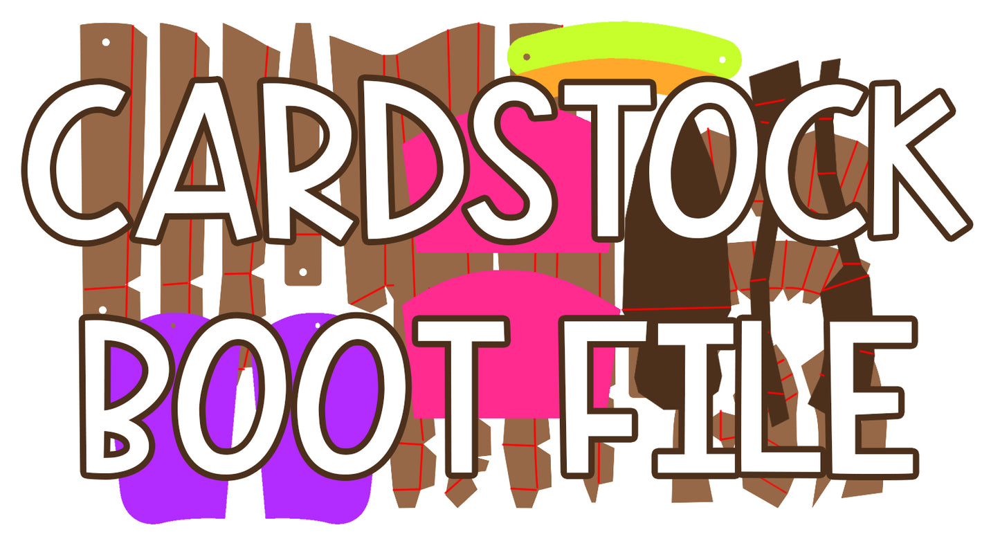 CARDSTOCK BOOT DIGITAL FILE