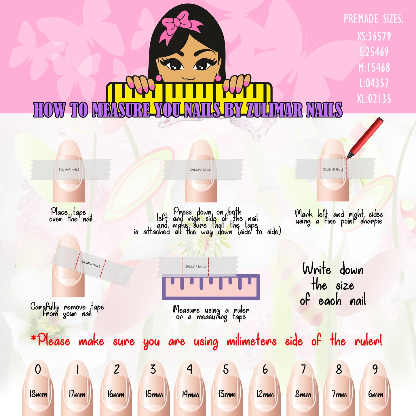 CARTOON NAILS - PLEASE CONTACT US TO LET US KNOW YOUR PREFERRED CARTOON