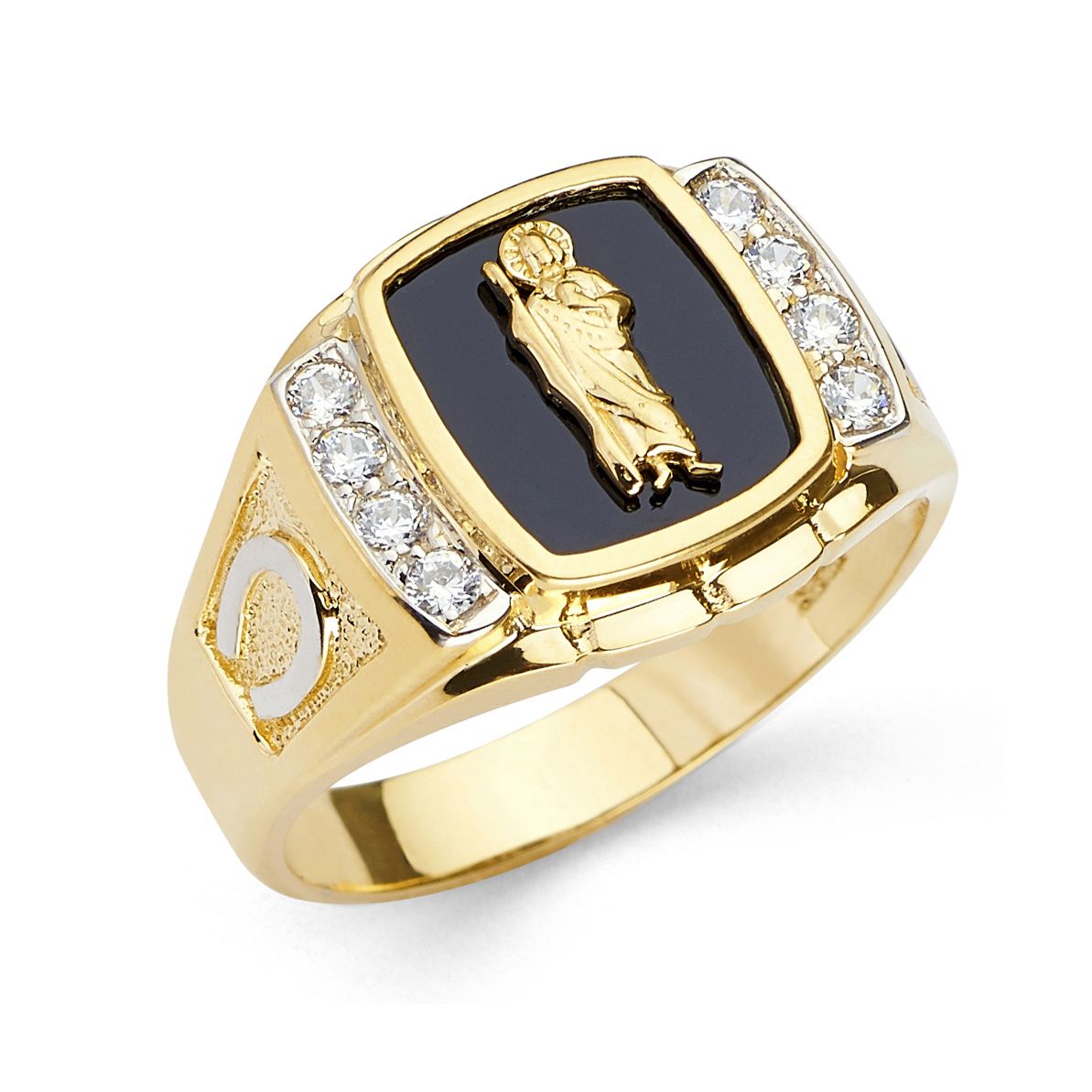 14KY Onyx St. Jude Men's Ring