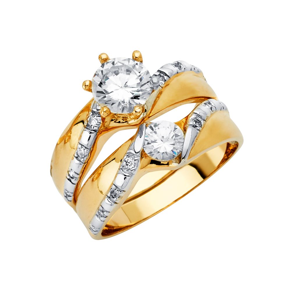 14KY CZ Engagement Ring Only