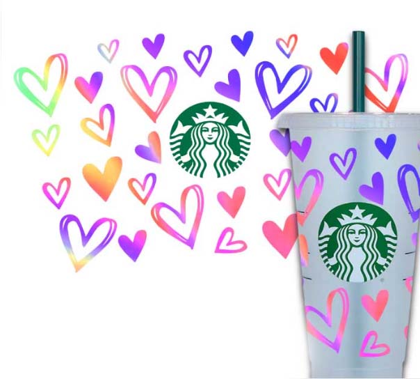 STARBUCKS Hearts SVG & PNG DIGITAL files