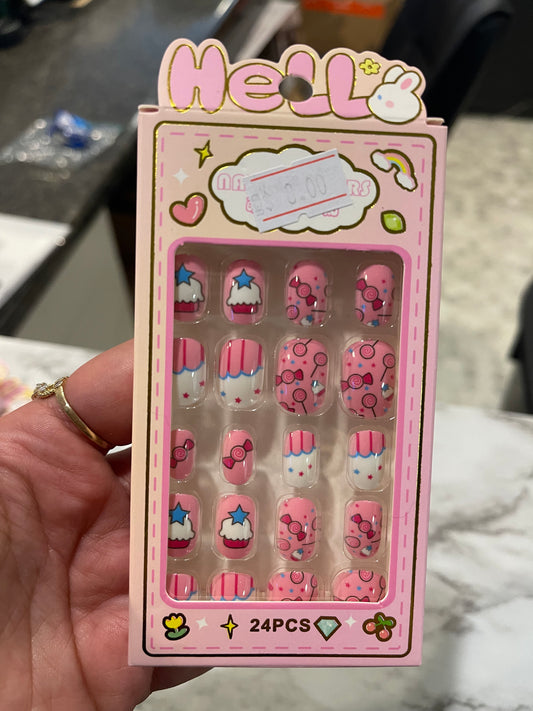 24 Pcs Kids Nails