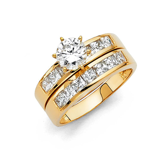 14KY CZ Ladies Wedding Band Only